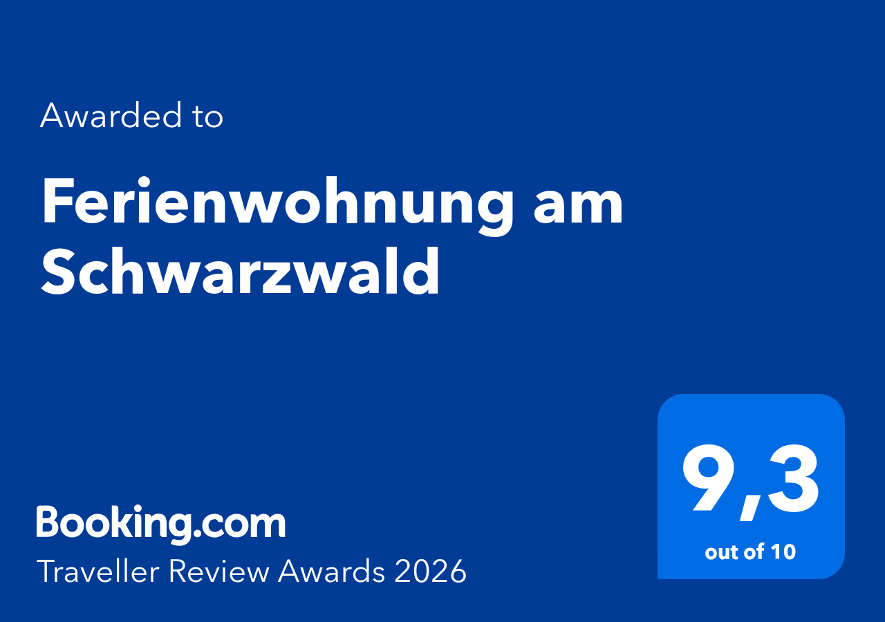 Booking.com Traveller Review Award 2026 – 9,3/10